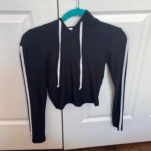 Black long sleeves with white stripes